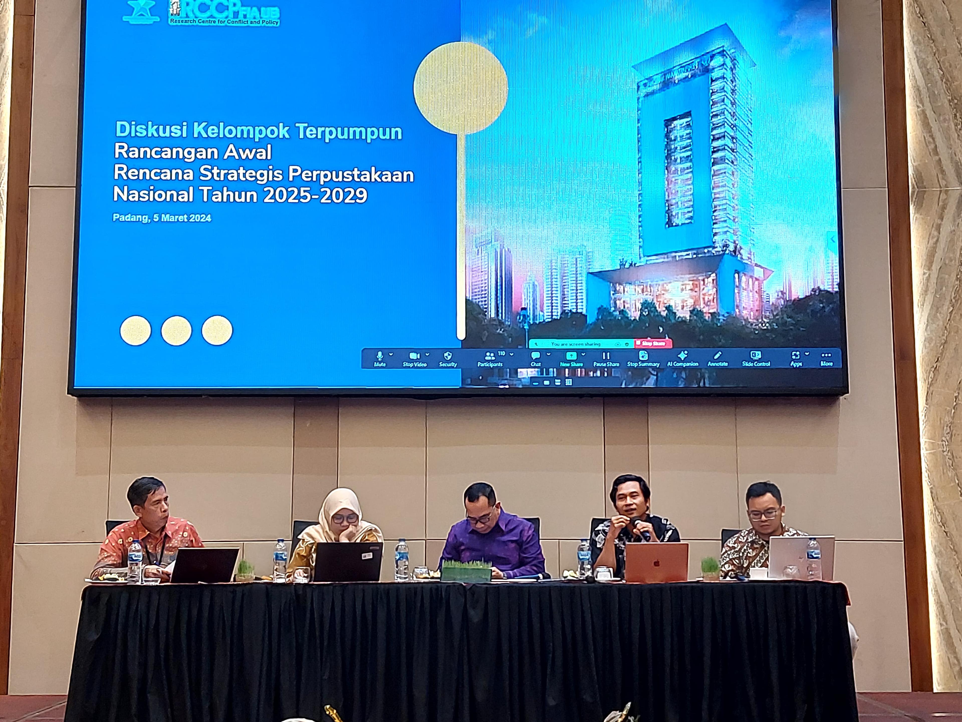 Penyusunan Rencana Strategis Perpustakaan Nasional 2025-2029 (Diskusi Kelompok Terpumpun - Wilayah Sumatera)